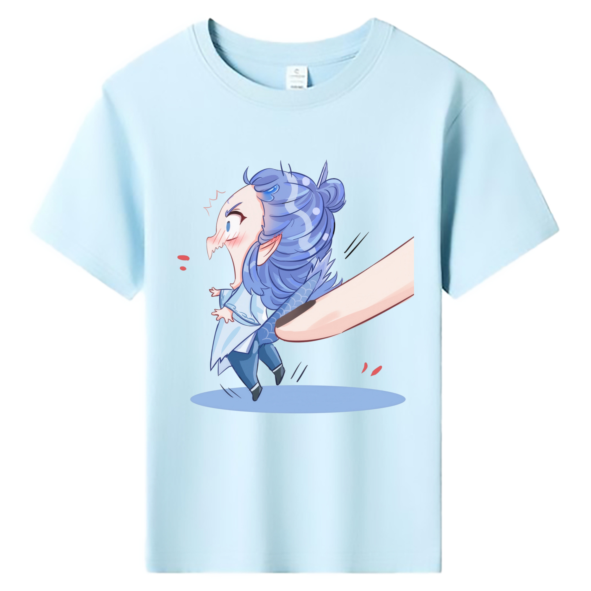 （画像用） Ne Zha 2 ナタ 魔童の大暴れ 綿100％キッズTシャツ（フロントプリント）